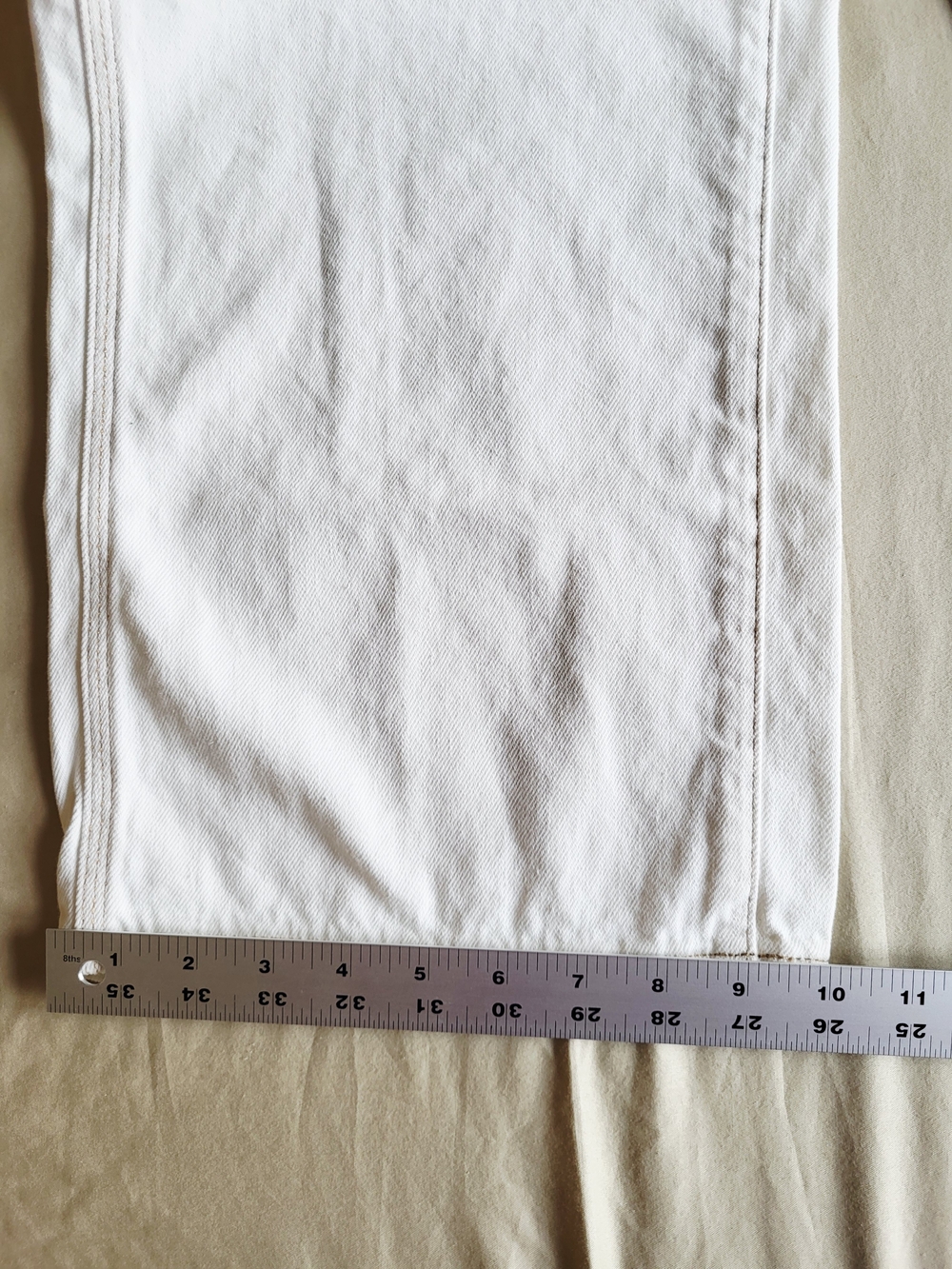 NWT Joe's Jeans The Baggy Carpenter Pant Sz 28 Milk Off White Wide Straight $228 - Picture 10 of 12